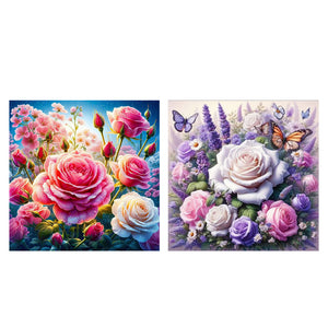 Yishu - Flowers - 40*40CM 14CT 2 Stamped Cross Stitch