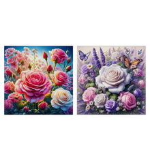 Load image into Gallery viewer, Yishu - Flowers - 40*40CM 14CT 2 Stamped Cross Stitch
