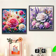 Load image into Gallery viewer, Yishu - Flowers - 40*40CM 14CT 2 Stamped Cross Stitch
