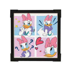 Donald Duck Diamond Art Painting Kits with Frame for Kids Ages 4-8-12 Art Crafts