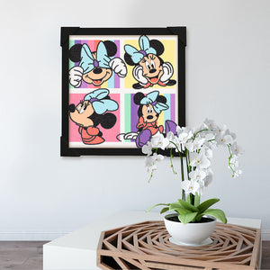 Mickey and Minnie Diamond Art Painting Kits with Frame for Kids Ages 4-8-12