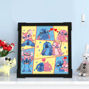 Stitch Diamond Art Painting Kits with Frame for Kids Ages 4-8-12 Art Crafts