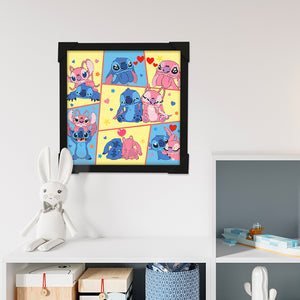 Stitch Diamond Art Painting Kits with Frame for Kids Ages 4-8-12 Art Crafts