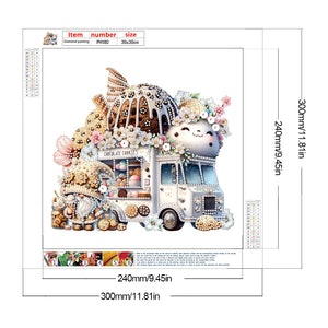 4PCS Gnome 30*30CM(Canvas) Partial Special Shaped Drill Diamond Painting