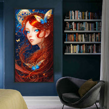 Load image into Gallery viewer, Yishu - Butterfly Girl - 40*75CM 11CT 3 Stamped Cross Stitch
