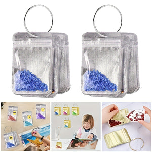 200Pcs DIY Diamond Painting Bead Sealing Bag Diamond Art Storage Bag (Silver)