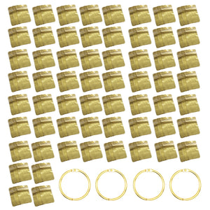 200Pcs DIY Diamond Painting Bead Sealing Bag Diamond Art Storage Bag (Gold)