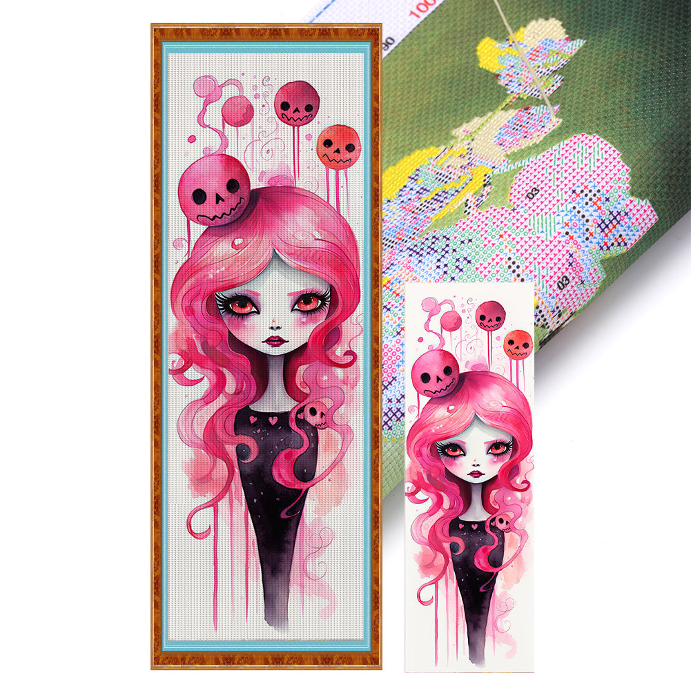 Huancan - Halloween Witch - 30*80CM 11CT 3 Stamped Cross Stitch