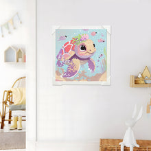 Load image into Gallery viewer, Easy Turtle Drawing 15*15CM(Canvas) Full Round Drill Diamond Painting

