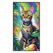 Load image into Gallery viewer, Yishu - Painted Tabby Cat - 40*70CM 11CT 3 Stamped Cross Stitch
