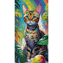 Load image into Gallery viewer, Yishu - Painted Tabby Cat - 40*70CM 11CT 3 Stamped Cross Stitch
