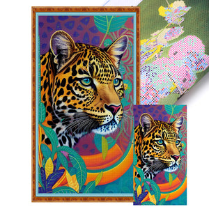 Yishu - Leopard - 40*70CM 11CT 3 Stamped Cross Stitch
