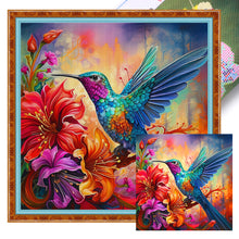 Load image into Gallery viewer, DIY - Hummingbird With Flowers - 45*45CM 11CT 3 Stamped Cross Stitch
