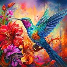 Load image into Gallery viewer, DIY - Hummingbird With Flowers - 45*45CM 11CT 3 Stamped Cross Stitch
