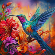 Load image into Gallery viewer, DIY - Hummingbird With Flowers - 45*45CM 11CT 3 Stamped Cross Stitch
