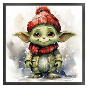 Yishu - Yoda - 50*50CM 11CT 3 Stamped Cross Stitch