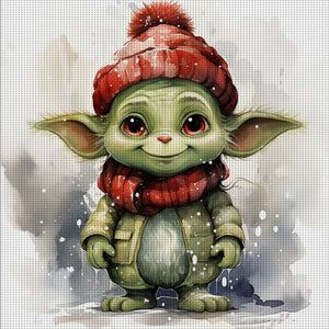 Yishu - Yoda - 50*50CM 11CT 3 Stamped Cross Stitch