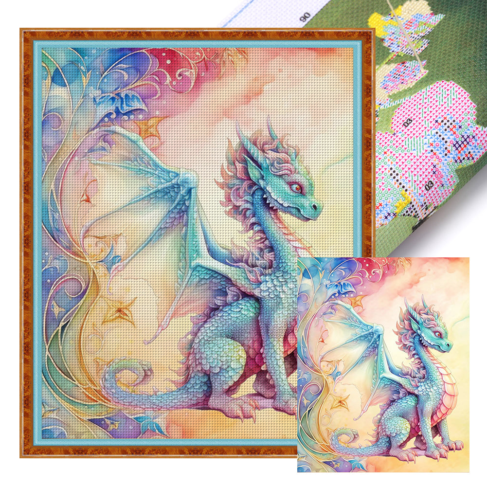 Yishu - Pterosaur Poster - 45*55CM 11CT 3 Stamped Cross Stitch