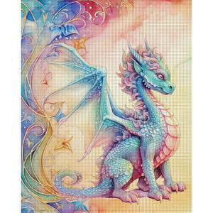 Yishu - Pterosaur Poster - 45*55CM 11CT 3 Stamped Cross Stitch