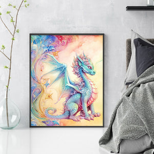 Yishu - Pterosaur Poster - 45*55CM 11CT 3 Stamped Cross Stitch