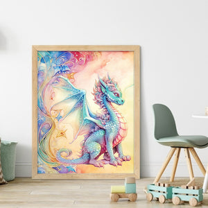 Yishu - Pterosaur Poster - 45*55CM 11CT 3 Stamped Cross Stitch