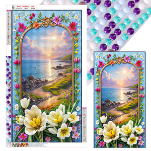 Beach 40*70CM(Canvas) Full Round Drill Diamond Painting