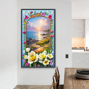 Beach 40*70CM(Canvas) Full Round Drill Diamond Painting