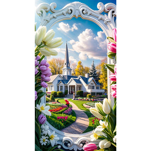 Villa 40*70CM(Canvas) Full Round Drill Diamond Painting
