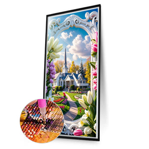 Villa 40*70CM(Canvas) Full Round Drill Diamond Painting