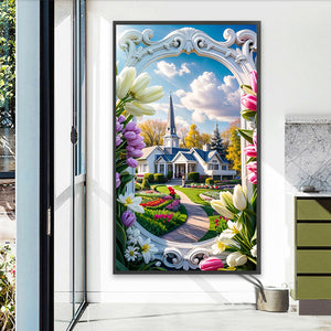 Villa 40*70CM(Canvas) Full Round Drill Diamond Painting