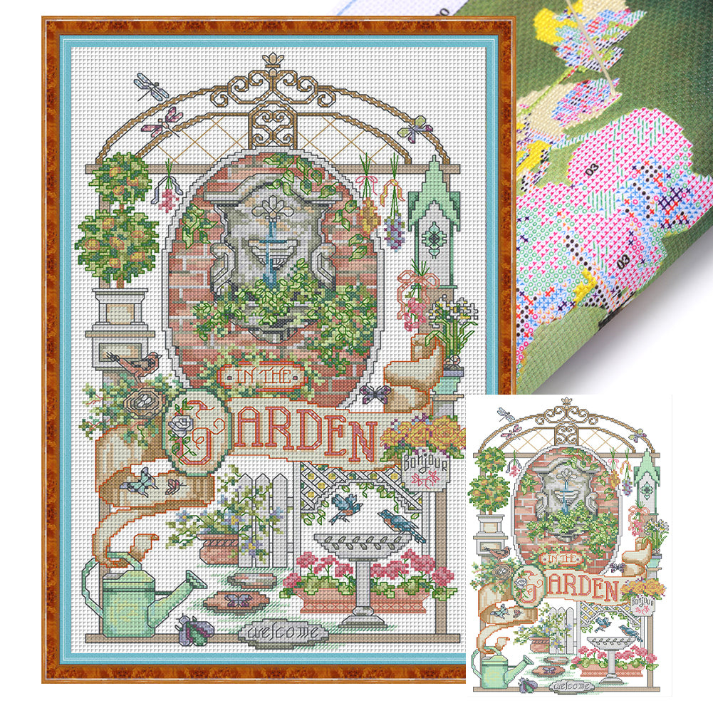 Joy Sunday - In The Garden - 29*44CM 14CT 2 Stamped Cross Stitch