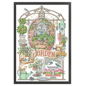 Joy Sunday - In The Garden - 29*44CM 14CT 2 Stamped Cross Stitch