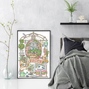 Joy Sunday - In The Garden - 29*44CM 14CT 2 Stamped Cross Stitch