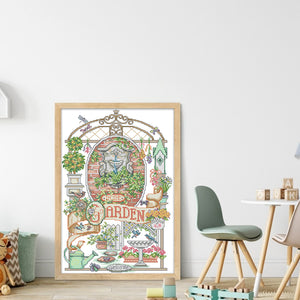 Joy Sunday - In The Garden - 29*44CM 14CT 2 Stamped Cross Stitch