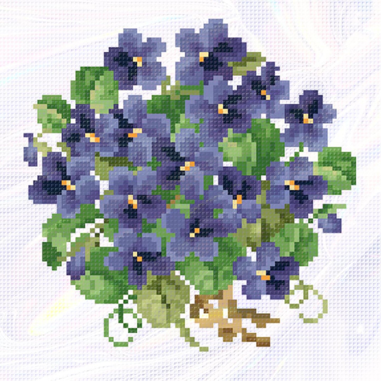Delicate Small Flowers - Partial  9CT Stamped Cross Stitch - Bead Embroidery 22x22CM/8.66x8.66in