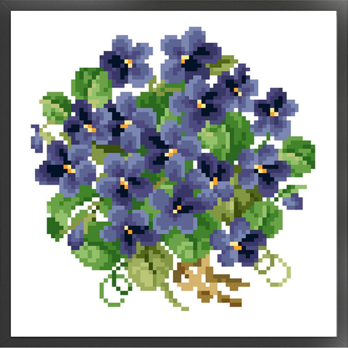 Delicate Small Flowers - Partial  9CT Stamped Cross Stitch - Bead Embroidery 22x22CM/8.66x8.66in