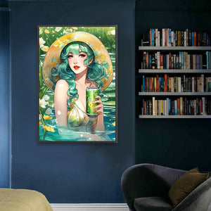 Girl In The Water 40*60CM(Picture) Full Square Drill Diamond Painting