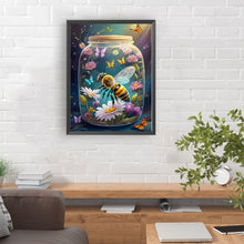 Load image into Gallery viewer, Bee And Butterfly In Bottle 30*40CM(Canvas) Full Round Drill Diamond Painting
