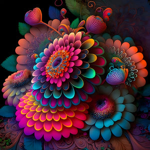 Dream Flower 40*40CM(Canvas) Full Round Drill Diamond Painting