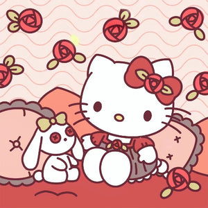 Hello Kitty 40*40CM(Picture) Full Round Drill Diamond Painting