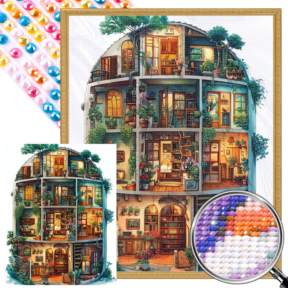 Magic Cottage 40*50CM(Picture) Full Round Drill Diamond Painting