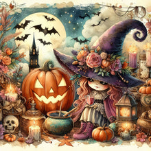 Load image into Gallery viewer, Pumpkin Girl 40*40CM(Canvas) Full Round Drill Diamond Painting
