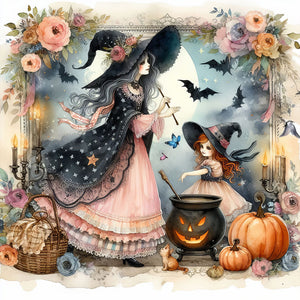 Pumpkin Girl 40*40CM(Canvas) Full Round Drill Diamond Painting