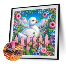 Load image into Gallery viewer, White Duck In Garden 40*40CM(Canvas) Full Round Drill Diamond Painting

