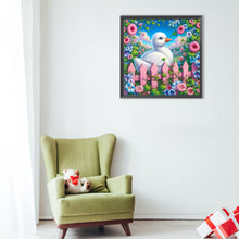 Load image into Gallery viewer, White Duck In Garden 40*40CM(Canvas) Full Round Drill Diamond Painting
