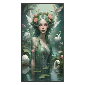Huancan - Beauty In The Pond - 45*70CM 11CT 3 Stamped Cross Stitch