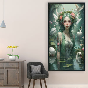 Huancan - Beauty In The Pond - 45*70CM 11CT 3 Stamped Cross Stitch