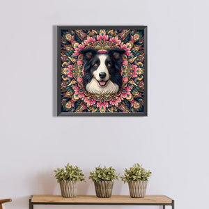 Mandala Puppy 40*40CM(Canvas) Full Round Drill Diamond Painting