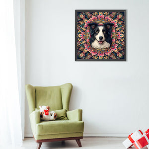 Mandala Puppy 40*40CM(Canvas) Full Round Drill Diamond Painting