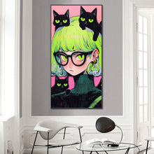 Load image into Gallery viewer, Anime Cat Girl 40*80CM(Canvas) Full Round Drill Diamond Painting
